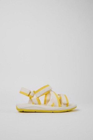 Sandalias Camper Match Recycled Pet Mujer Amarillo | KLWMP-2610