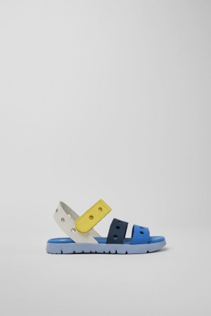 Sandalias Camper Twins Cuero Niña Azules | RFYKX-3694